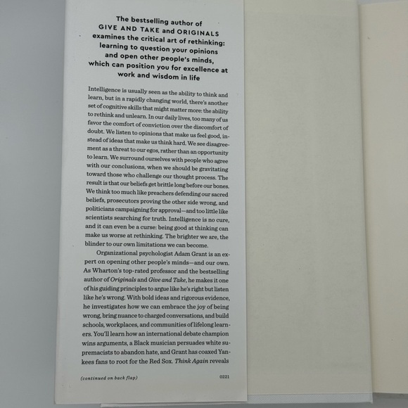 Think Again by Adam Grant - Hardcover - Picture 2 of 5